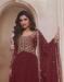 Picture of Taking Chiffon Maroon Straight Cut Salwar Kameez