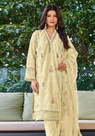 Picture of Georgette Burly Wood Straight Cut Salwar Kameez