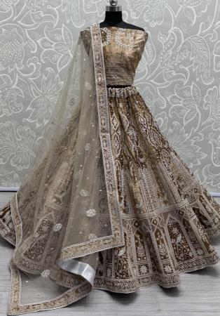 Picture of Fine Chiffon Dim Gray Lehenga Choli