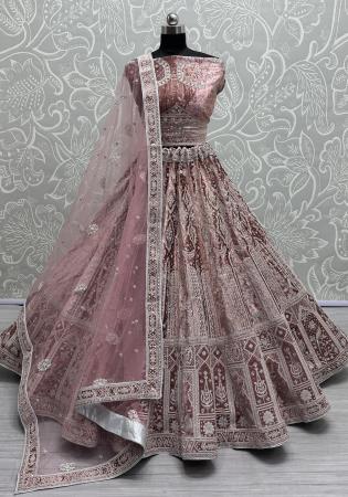 Picture of Comely Chiffon Grey Lehenga Choli