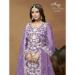 Picture of Fine Organza Grey Straight Cut Salwar Kameez