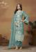 Picture of Organza Cadet Blue Straight Cut Salwar Kameez