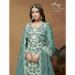 Picture of Organza Cadet Blue Straight Cut Salwar Kameez