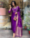 Picture of Magnificent Chiffon Indigo Readymade Salwar Kameez