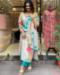 Picture of Chiffon Light Steel Blue Readymade Salwar Kameez