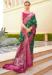 Picture of Magnificent Silk Dark Green Saree