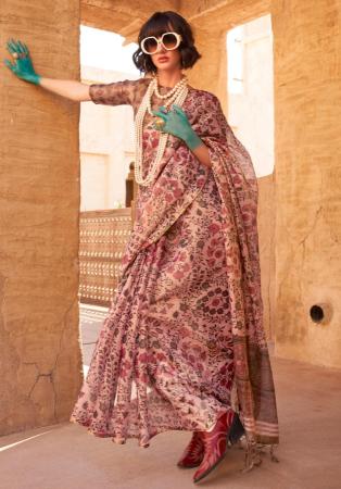 Picture of Classy Silk Rosy Brown Saree