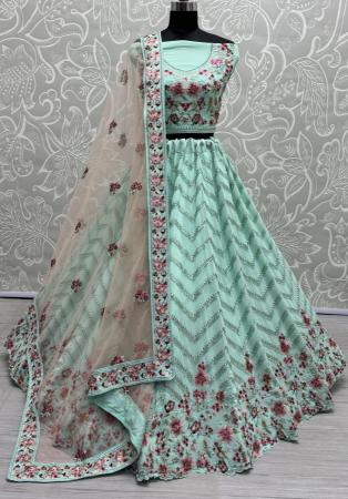 Picture of Stunning Georgette Powder Blue Lehenga Choli