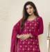 Picture of Stunning Chiffon Maroon Straight Cut Salwar Kameez