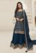 Picture of Chiffon Dark Slate Grey Straight Cut Salwar Kameez