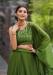 Picture of Excellent Silk Dark Olive Green Lehenga Choli