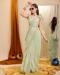 Picture of Sightly Georgette Medium Spring Green Saree