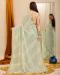 Picture of Sightly Georgette Medium Spring Green Saree