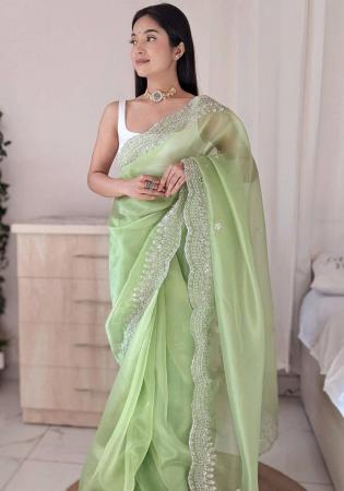 Picture of Sublime Organza Dark Sea Green Saree