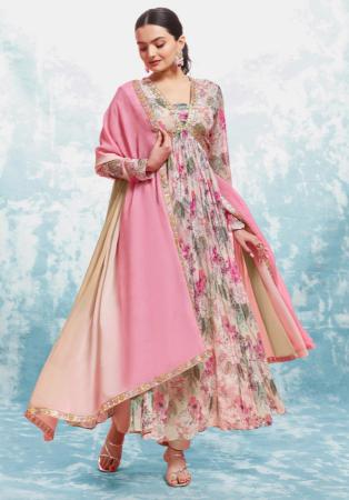 Picture of Georgette Pale Violet Red Readymade Salwar Kameez