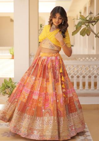 Picture of Splendid Silk Sandy Brown Readymade Lehenga Choli