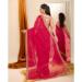 Picture of Beauteous Organza Crimson Saree