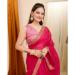 Picture of Beauteous Organza Crimson Saree