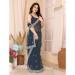 Picture of Appealing Chiffon Dark Slate Grey Saree