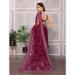 Picture of Fine Net Maroon Saree