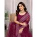 Picture of Fine Net Maroon Saree