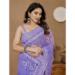 Picture of Well Formed Net Light Slate Grey Saree