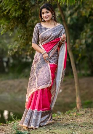 Picture of Exquisite Silk Deep Pink Saree