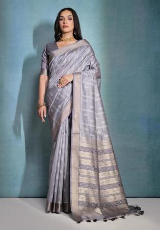 Picture of Comely Silk Slate Grey Saree