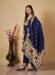 Picture of Enticing Silk Navy Blue Straight Cut Salwar Kameez