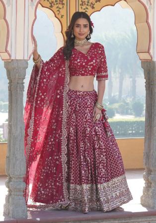 Picture of Excellent Georgette Pink Lehenga Choli