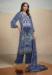 Picture of Crepe Dark Slate Grey Straight Cut Salwar Kameez