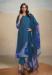 Picture of Crepe Dark Slate Grey Straight Cut Salwar Kameez