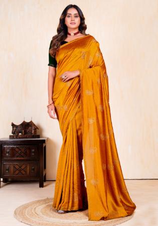 Picture of Ideal Georgette Dark Orange Saree