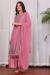 Picture of Georgette Pale Violet Red Straight Cut Salwar Kameez