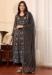 Picture of Georgette Rosy Brown Straight Cut Salwar Kameez