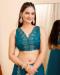 Picture of Gorgeous Georgette Teal Saree