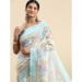 Picture of Lovely Linen Light Steel Blue Saree