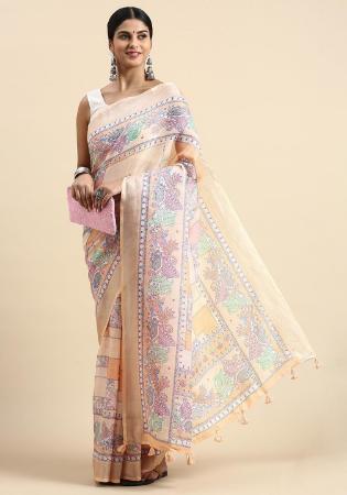 Picture of Superb Linen Tan Saree