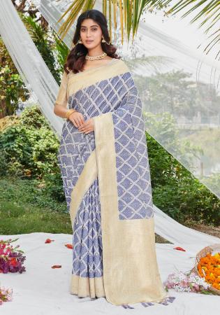 Picture of Taking Cotton Light Slate Grey Saree