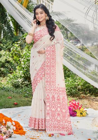 Picture of Statuesque Cotton Off White Saree