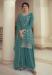 Picture of Chiffon Cadet Blue Straight Cut Salwar Kameez