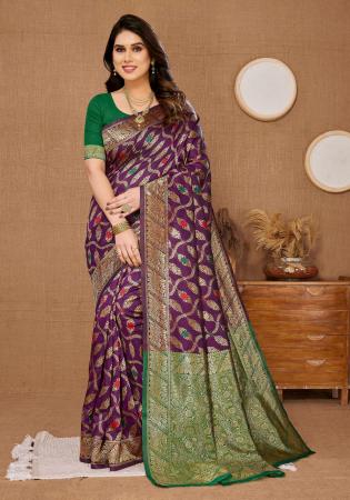 Picture of Delightful Silk Brown Saree