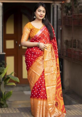 Picture of Nice Silk Tomato Saree