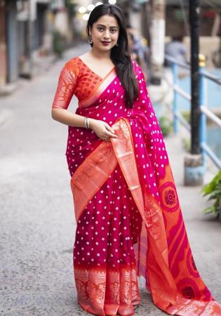 Picture of Beauteous Silk Deep Pink Saree