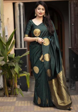 Picture of Beautiful Silk Dark Slate Grey Saree