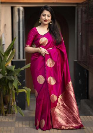 Picture of Statuesque Silk Deep Pink Saree