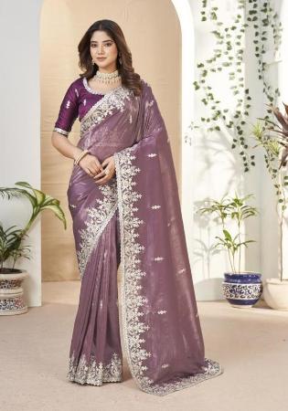 Picture of Fascinating Net & Silk Dim Gray Saree