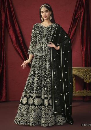 Picture of Excellent Georgette Black Anarkali Salwar Kameez