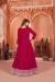 Picture of Nice Silk Dark Red Straight Cut Salwar Kameez