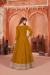 Picture of Silk Dark Golden Rod Straight Cut Salwar Kameez